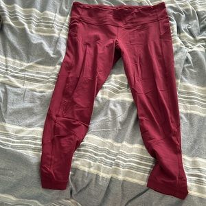 Red Lululemon Crops